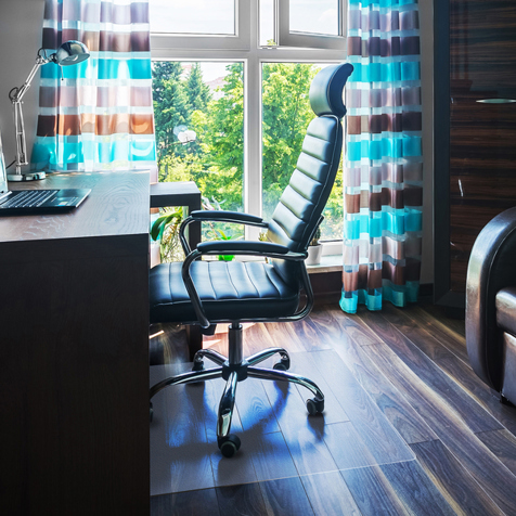 Bodenschutzmatte Cleartex Ultimat aus Polycarbonat | für Hartfußböden | 116 x 150 cm | rechteckig | transparent