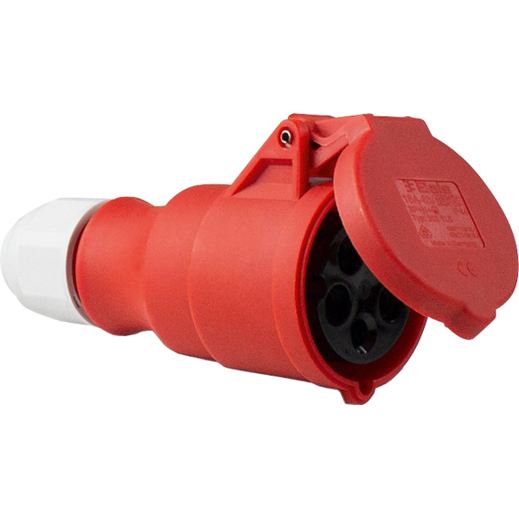 CEE Kupplung 400V 32A 5-polig 6h rot mit Schraubanschluss IP44