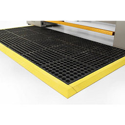 Fatigue-Step Arbeitsplatzmatte - Gelochte Oberfläche - Naturkautschuk - 900 x 900 mm - Schwarz
