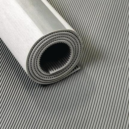 Gummiisoliermatte Grau - 1,0m x 10m x 4,5mm - Antirutschmatte für sicheren Halt
