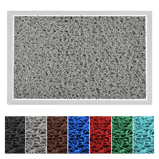 Desinfektionsmatte Grau 48 x 68 cm - Hygienische Alu-Spaghetti-Matte