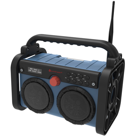 Tragbares DAB+ Radio Schwarz/Blau - Baustellenradio