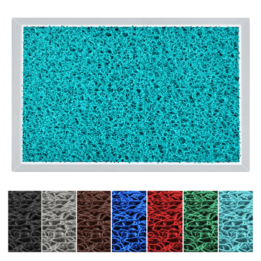 Hygienische Alu-Desinfektionsmatte - Spaghetti-Matten-Einlage in Türkis, 53 x 83 cm