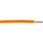 Einzeladerleitung 0,2 mm² | 24 AWG | 30m | Orange | PTFE isoliert | Ø 1.37mm | 19/0,13 mm Litzen | UL1180