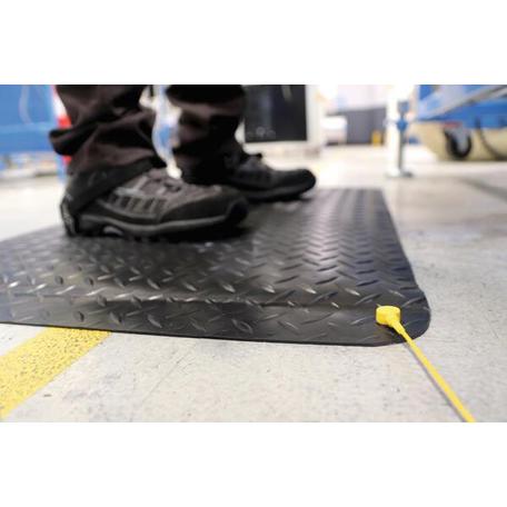 Schwarze Anti-Statik-Matte aus Vinyl/PVC - 1,2 m x 1 lfm