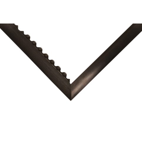 Kantenabschlussleiste für Anti-Ermüdungsmatte - Stecksystem, Anschluss weiblich, 910 mm, Schwarz