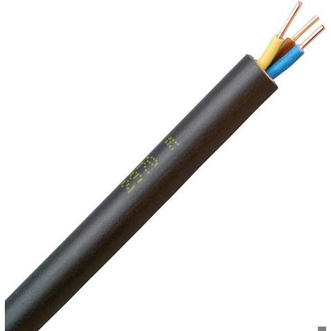 Starkstromkabel NYY-J 3x1,5mm - PVC schwarz, Ø11mm, 153350847