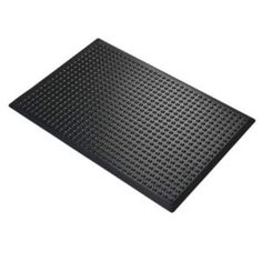 Schwarze Anti-Ermüdungsmatte aus Gummi | Bubblemat | 0,9m x 0,6m x 14mm | Ideal für den Arbeitsplatz