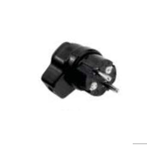 Elektrischer Netzstecker Vollgummi Schwarz 919.171