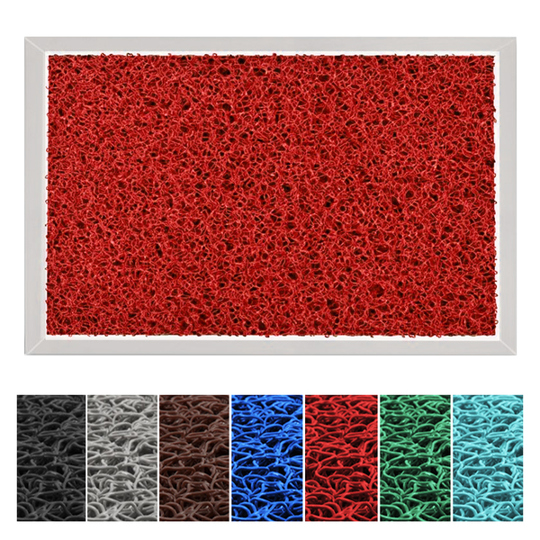Hygienische Alu-Desinfektionsmatte - Spaghetti-Matte, Rot 68 x 98 cm