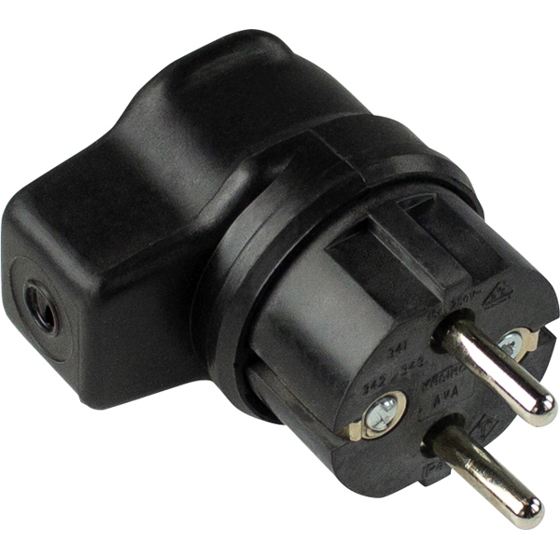 Vollgummi-Winkelstecker 230V 16A IP44 - Anschluss bis 2,5mm²