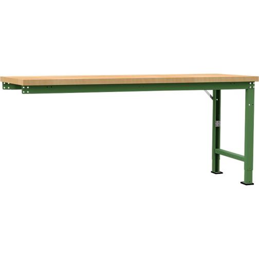 Profi Anbauwerkbank mit Multiplex Tischplatte - 2000 x 700 mm - Resedagrün