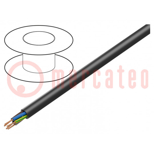Anschlussleitung H07RN-F 5G 4mm² Schwarz - Meterware