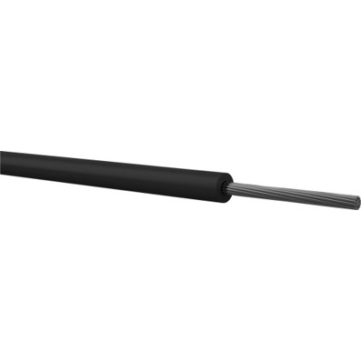 Schwarze PVC-Schaltlitze 0,25 mm² - Außen-Ø 1,3 mm | Aderleitung