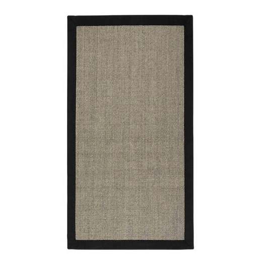 Hochflor Sisal-Teppich Amazonas Grau mit Bordüre - 120 x 180 cm