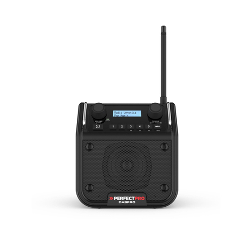 Tragbares Digital DAB Baustellenradio Schwarz