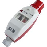 Motorschutzstecker 400V 6-10A mit Drucktaste und thermomagnetischem Schutz - 16A - grau