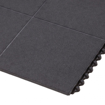 Rutschfeste Anti-Ermüdungsmatte mit Stecksystem - 19x910x910 mm, angeraut, Gummi