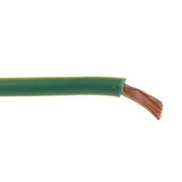 Einzeladerleitung 2.5mm² | 14AWG | 25m | Grün/Gelb | PVC Isoliert | Ø 4.2mm | 50/0,25mm Litzen