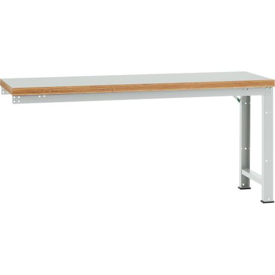 Profi Standard Anbauwerkbank - Kunststoff Tischplatte - 2000 x 700 mm - Lichtgrau