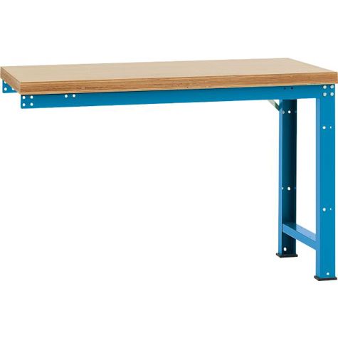 Profi Anbauwerkbank mit Multiplex Tischplatte - 1500 x 700 mm - Lichtblau