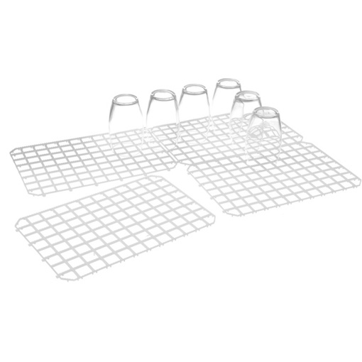 Abtropfmatte 313x209 mm - Einhakbar - Weiß - Ideal für die Bar