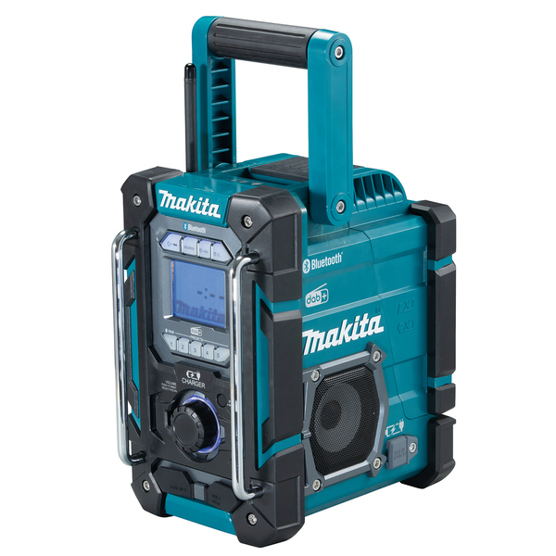 Tragbares Digitalradio für Baustellen - Schwarz/Türkis
