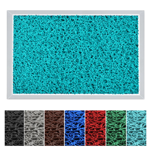 Türkise Alu-Desinfektionsmatte 48 x 68 cm - Hygienische Matte für Eingänge