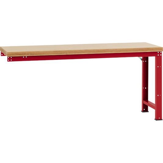 Profi Standard Anbauwerkbank - Tischplatte Multiplex (2000 x 700 mm) - Rubinrot