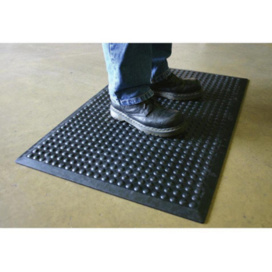Schwarze Arbeitsplatzmatte aus Nitrilkautschuk - Einzelmatte 1200x900x14 mm