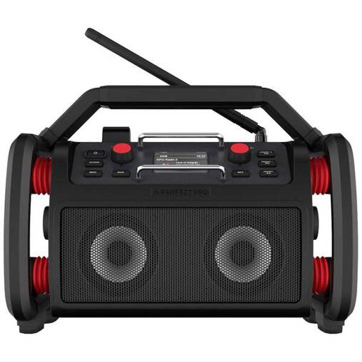 Baustellenradio DAB+ | UKW AUX | Bluetooth | USB Akku-Ladefunktion | Spritzwassergeschützt | Staubdicht