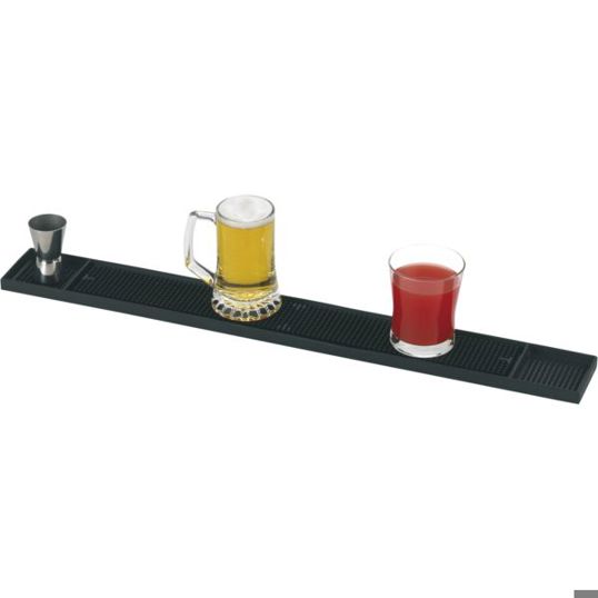 Schwarze Gummi Abtropfmatte - 680 mm x 80 mm