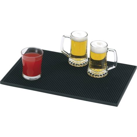 Abtropfmatte aus Gummi | Schwarz | 450 mm x 300 mm | Barmatte