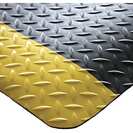 Anti-Ermüdungsmatte | Fixmaße | Schwarz/Gelb | 1500 x 900 mm | Arbeitsplatzmatte