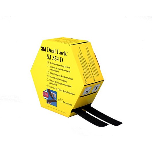 Dual Lock™ Pilzkopf-Haken Klettband – 25mm x 5m – Schwarz