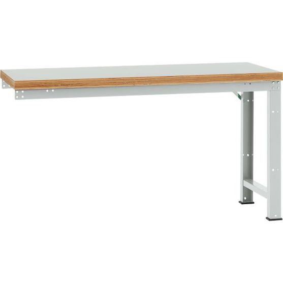 Profi Anbauwerkbank mit Kunststoff Tischplatte – 1750 x 700 mm – Lichtgrau