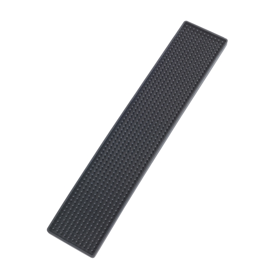 Schwarze Abtropfmatte Slim - 8 x 42 cm