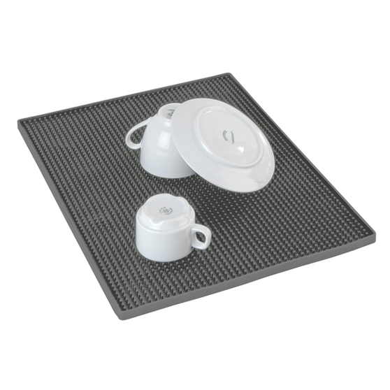 Maxi Abtropfmatte in Grau - 40 x 30 cm mit Noppenstruktur