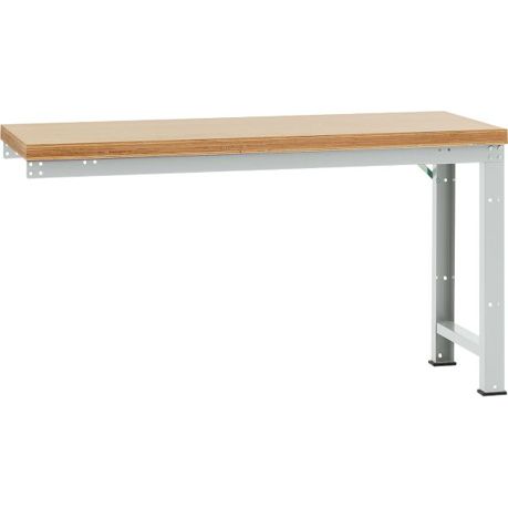 Profi Standard Anbauwerkbank - Multiplex Tischplatte - 1750 x 700 mm - Lichtgrau