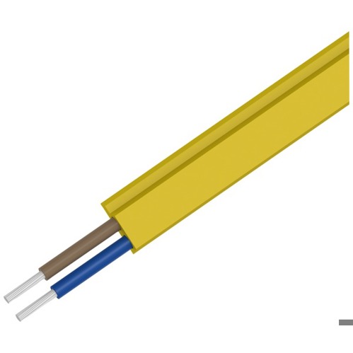 Gummischlauchleitung AS-I | Profiliert | Gelb | 2x1,5 mm² | 100 m Rolle